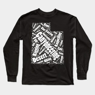 Utah Canyoneering Wordle (White) Long Sleeve T-Shirt